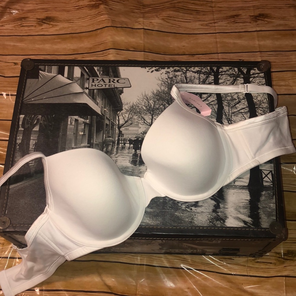 NWT CACIQUE Cotton T Shirt Bra -white 42B